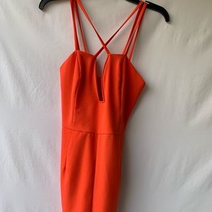 Romper fitted shorts -coral